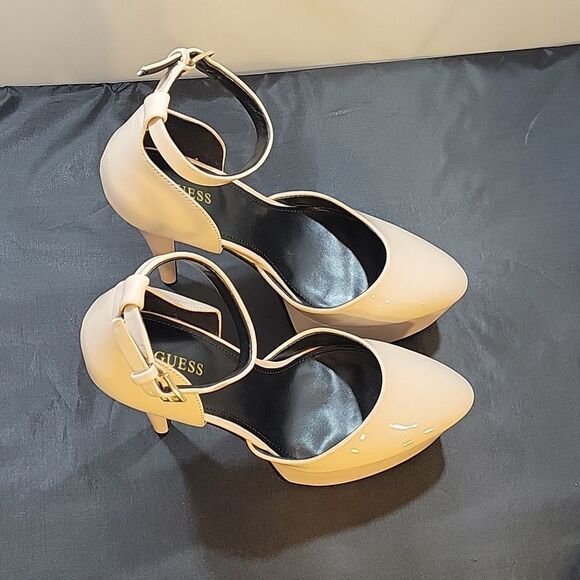 GUESS RACHAL PATENT ANKLE STRAP D'ORSAY PLATFORM PUMPS DILLARD'S - Picture 13 of 16